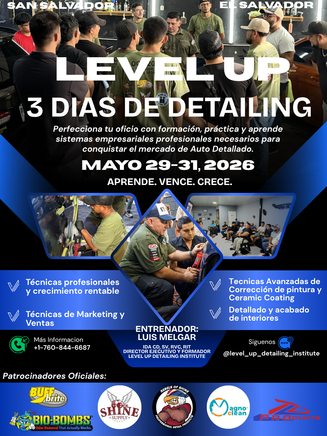 LEVEL UP 3 DIAS DE DETAILING- EL SALVADOR